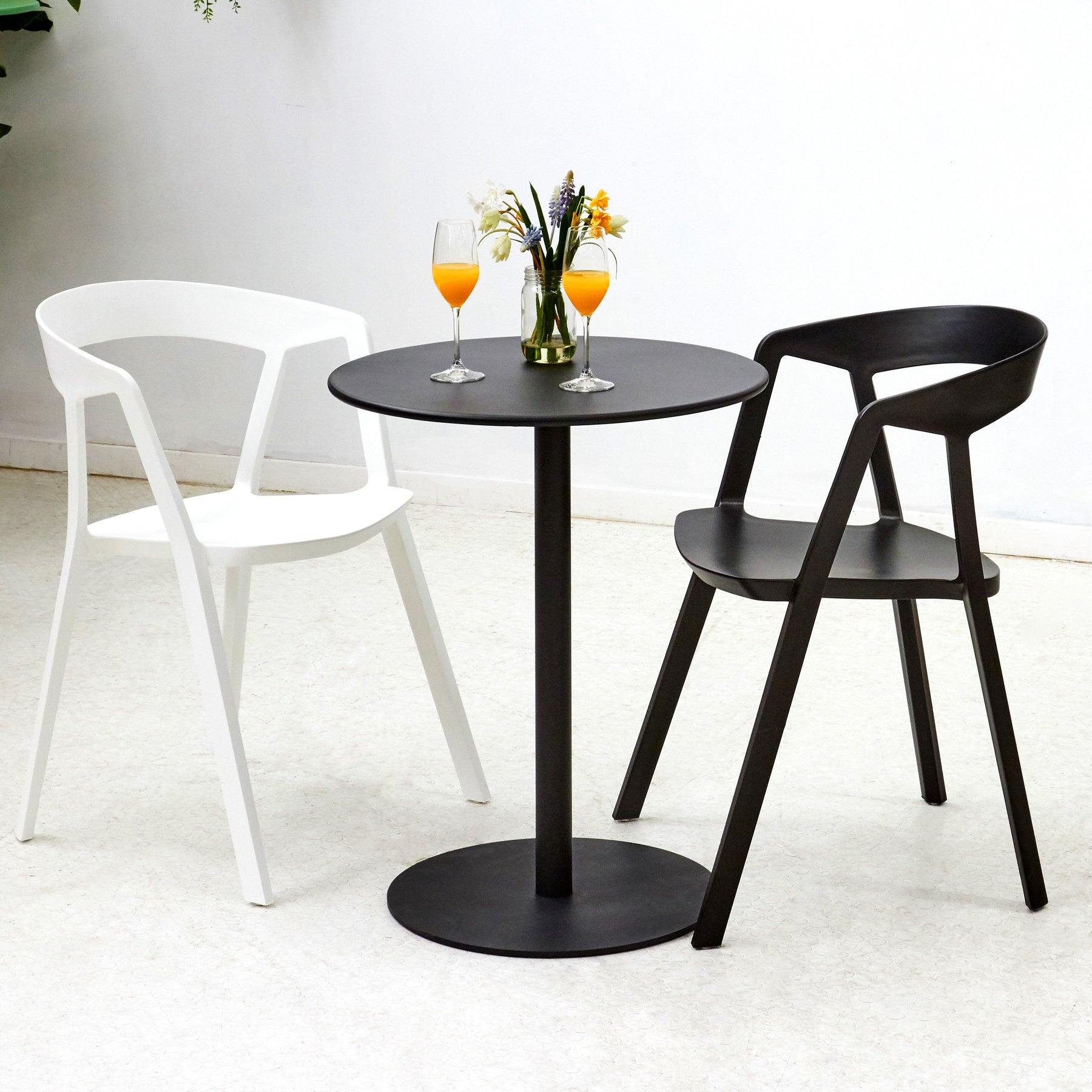 Set of 2 Matt Blatt Patrick Norguet Compas Chairs Replica (Black)