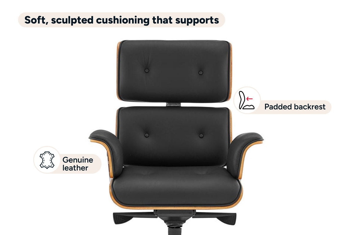 Matt Blatt Eames Replica Executive Leather Office Chair