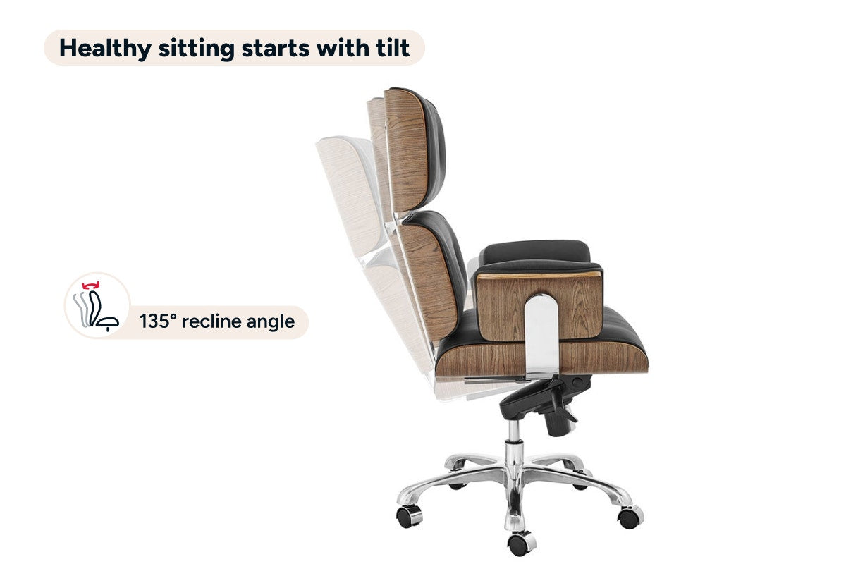 Matt Blatt Eames Replica Executive Leather Office Chair
