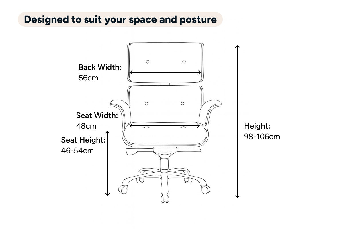 Matt Blatt Eames Replica Executive Leather Office Chair