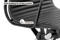 Matt Blatt Eames Replica Low Back Leather Office Chair (Black/Black)