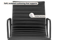 Matt Blatt Eames Replica Low Back Leather Office Chair (Black/Black)