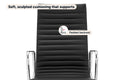 Matt Blatt Eames Replica High Back Leather Office Chair (Black/Chrome)