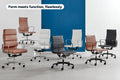Matt Blatt Eames Replica High Back Leather Office Chair (Tan/Chrome)
