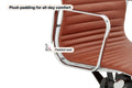 Matt Blatt Eames Replica High Back Leather Office Chair (Tan/Chrome)