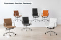 Matt Blatt Eames Replica Low Back Leather Office Chair (Black/Chrome)