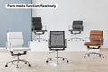 Matt Blatt Eames Replica High Back Soft Pad Leather Office Chair (Black/Chrome)
