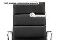 Matt Blatt Eames Replica High Back Soft Pad Leather Office Chair (Black/Chrome)