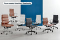 Matt Blatt Eames Replica High Back Soft Pad Leather Office Chair (Tan/Chrome)