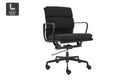 Matt Blatt Eames Replica Low Back Soft Pad Fabric Office Chair (Black/Black)