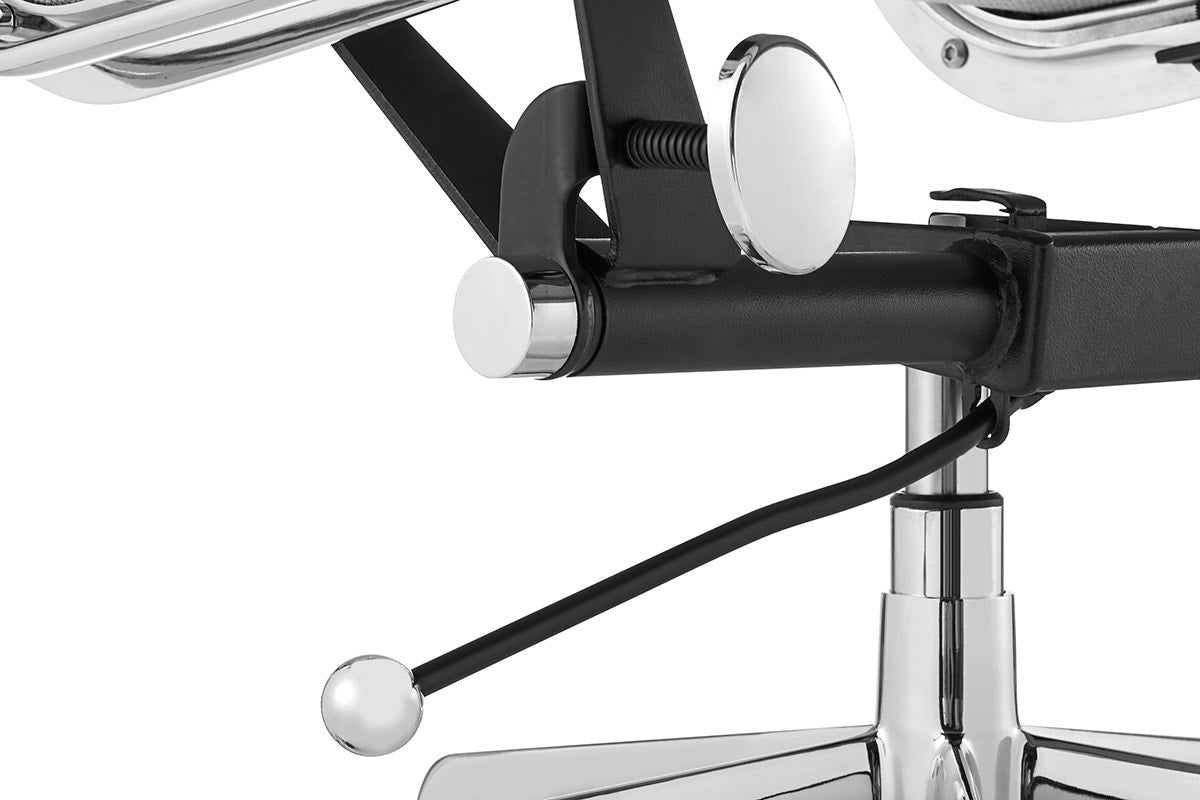 Matt Blatt Eames Premium Replica Low Back Soft Pad Office Chair Fabric (Beige/Chrome)