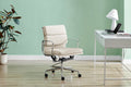 Matt Blatt Eames Premium Replica Low Back Soft Pad Office Chair Fabric (Beige/Chrome)