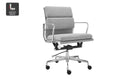 Matt Blatt Eames Replica Low Back Soft Pad Fabric Office Chair (Grey/Chrome)
