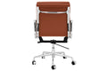 Matt Blatt Eames Premium Replica Low Back Soft Pad Office Chair Genuine Leather (Tan/Chrome)