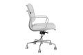 Matt Blatt Eames Premium Replica Low Back Soft Pad Office Chair Genuine Leather (White/Chrome)