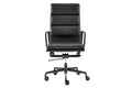Matt Blatt Eames Premium Replica High Back Soft Pad Office Chair Genuine Leather (Black/Black)