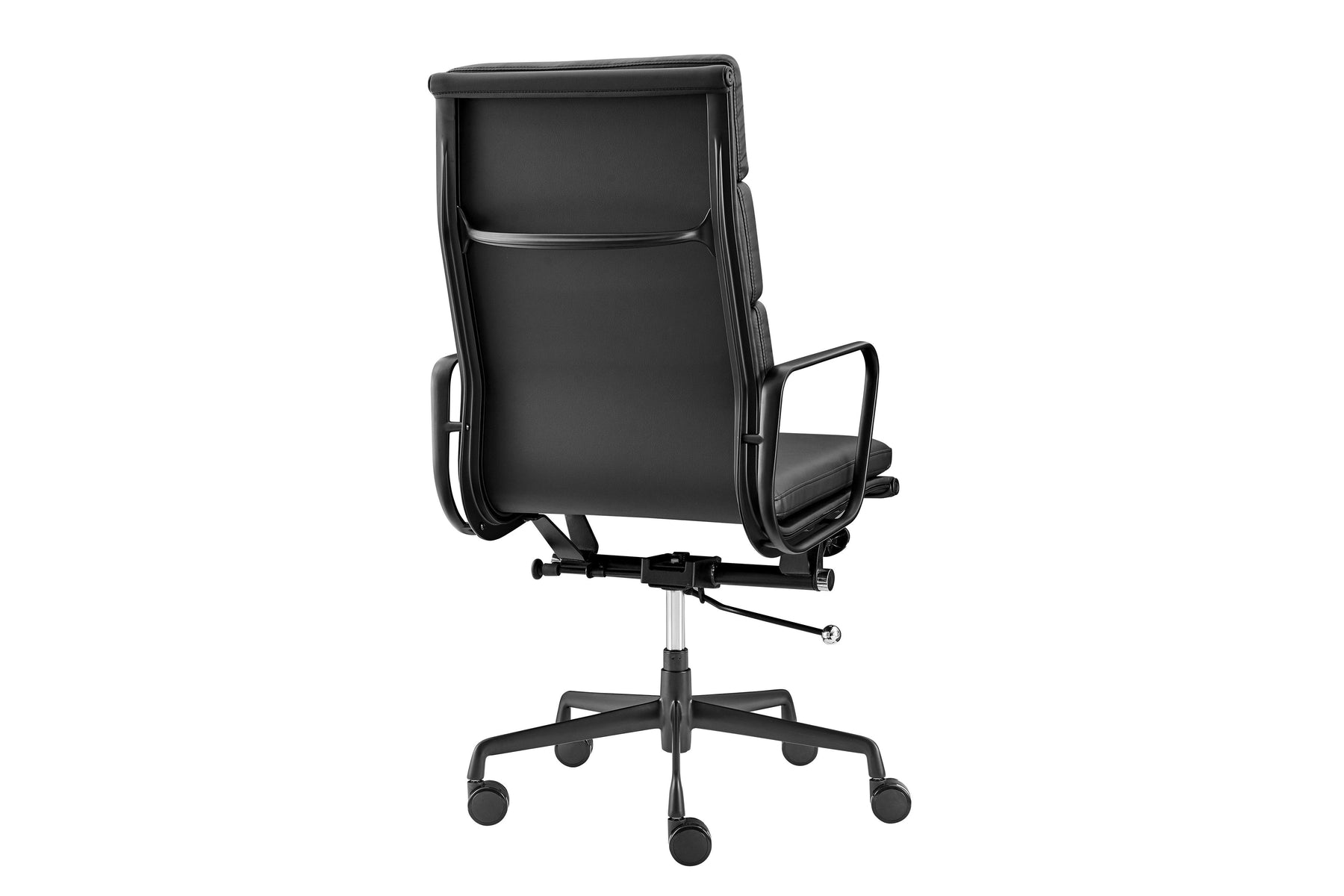 Matt Blatt Eames Premium Replica High Back Soft Pad Office Chair Genuine Leather (Black/Black)