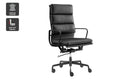 Matt Blatt Eames Premium Replica High Back Soft Pad Office Chair Genuine Leather (Black/Black)