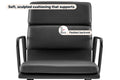 Matt Blatt Eames Replica Low Back Soft Pad Leather Office Chair (Black/Black)