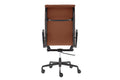 Matt Blatt Eames Premium Replica High Back Soft Pad Office Chair Genuine Leather (Tan/Black)