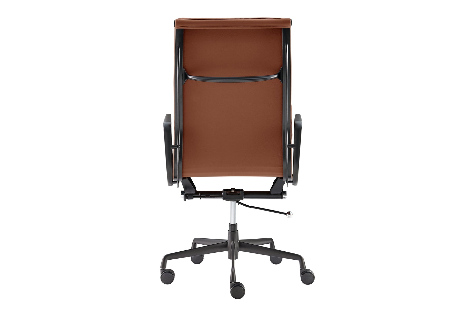 Matt Blatt Eames Premium Replica High Back Soft Pad Office Chair Genuine Leather (Tan/Black)