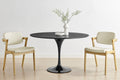 Matt Blatt Eero Saarinen Round Tulip Dining Table in Black Ash Veneer Replica (Black, 120cm)