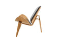 Matt Blatt Hans Wegner Shell Leather Chair Replica