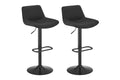 Matt Blatt Set of 2 Joey Height Adjustable Bar Stools (Black/Poppy Black)
