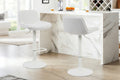 Set of 2 Matt Blatt Joey Height Adjustable Bar Stools (White/Beach Sand)
