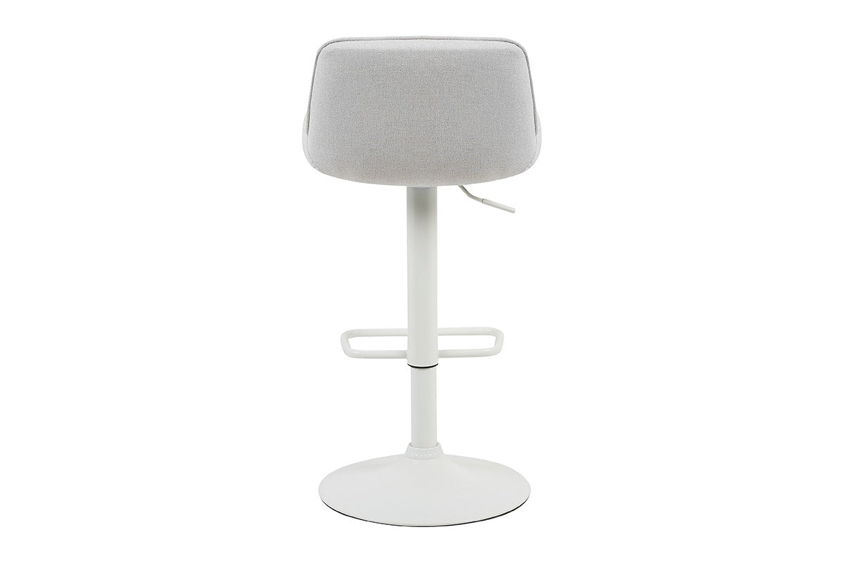 Set of 2 Matt Blatt Joey Height Adjustable Bar Stools (White/Beach Sand)