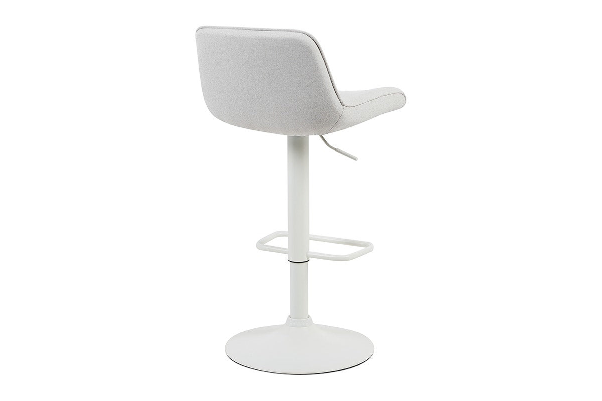 Set of 2 Matt Blatt Joey Height Adjustable Bar Stools (White/Beach Sand)