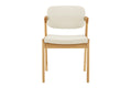 Set of 2 Matt Blatt Kai Replica Danish Dining Chairs (Cream PU/Ash)