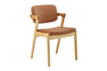 Set of 2 Matt Blatt Kai Replica Danish Dining Chairs (Tan PU/Ash)