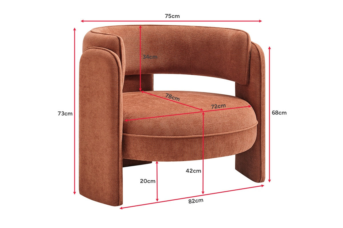 Matt Blatt Katelyn Accent Chair (Orange)