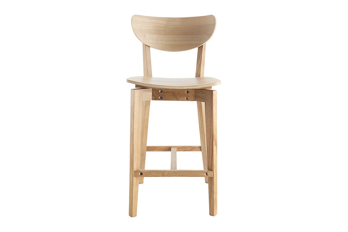 Matt Blatt Set of 2 Larsen Wooden Barstools (Natural)