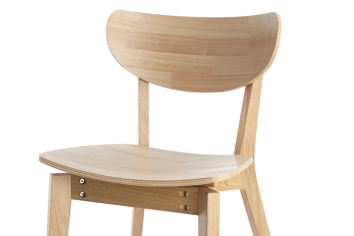 Matt Blatt Set of 2 Larsen Wooden Barstools (Natural)