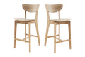 Matt Blatt Set of 2 Larsen Wooden Barstools (Natural)