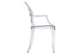 Matt Blatt Set of 2 Philippe Starck Louis Ghost Arm Chairs Replica (Clear)