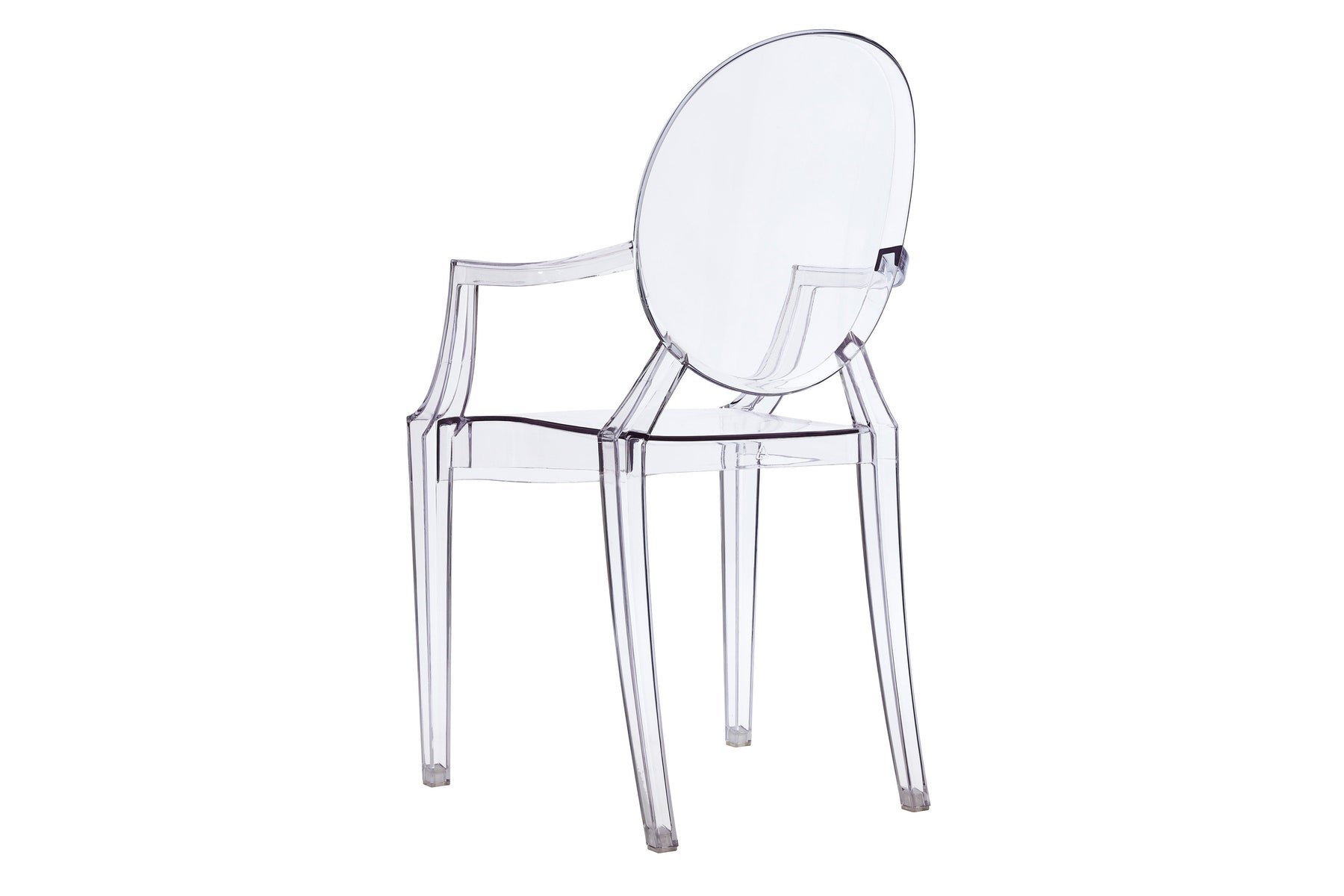 Matt Blatt Set of 2 Philippe Starck Louis Ghost Arm Chairs Replica (Clear)