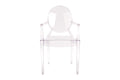 Matt Blatt Set of 2 Philippe Starck Louis Ghost Arm Chairs Replica (Clear)