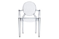 Set of 2 Matt Blatt Philippe Starck Louis Ghost Dining Chairs Replica (Smoke)