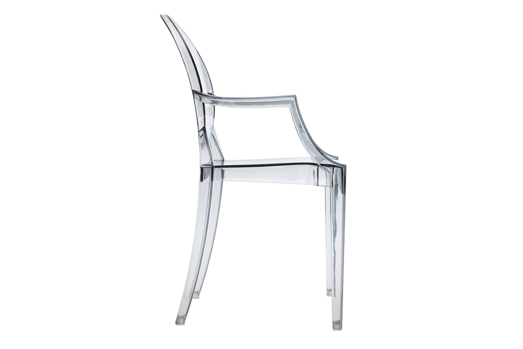 Set of 2 Matt Blatt Philippe Starck Louis Ghost Dining Chairs Replica (Smoke)