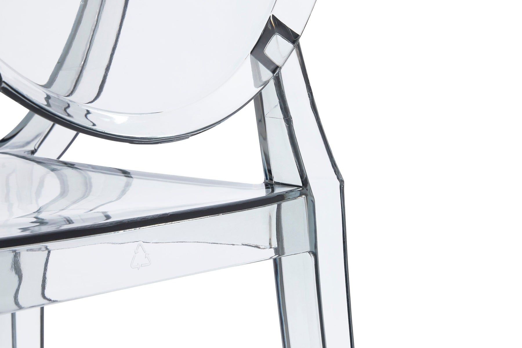 Set of 2 Matt Blatt Philippe Starck Louis Ghost Dining Chairs Replica (Smoke)
