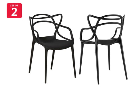 Set of 2 Matt Blatt Philippe Starck Masters Chairs Replica (Black)