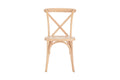 Matt Blatt Set of 2 Melrose Cross Back Chairs (Natural Beech/Board Seat)