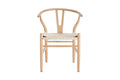Set of 2 Matt Blatt Hans Wegner Wishbone Dining Chairs Replica (Beech Wood/Natural)
