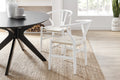 Set of 2 Matt Blatt Hans Wegner Wishbone Dining Chairs Replica (Beech Wood/White Natural)