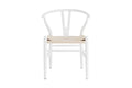 Set of 2 Matt Blatt Hans Wegner Wishbone Dining Chairs Replica (Beech Wood/White Natural)