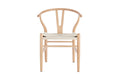 Set of 2 Matt Blatt Hans Wegner Wishbone Dining Chairs Replica (Oak Wood/Natural)