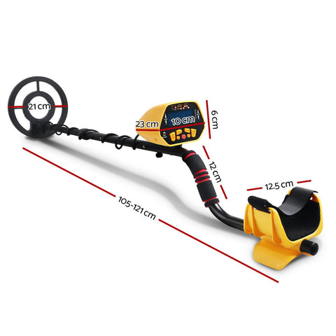 Metal Detector 180MM Deep Sensitive Waterproof Treasure Hunter Gold Digger Yellow - SuperSaverAU - view 2